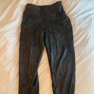 Spanx leather-like Jogger Pants Size Small